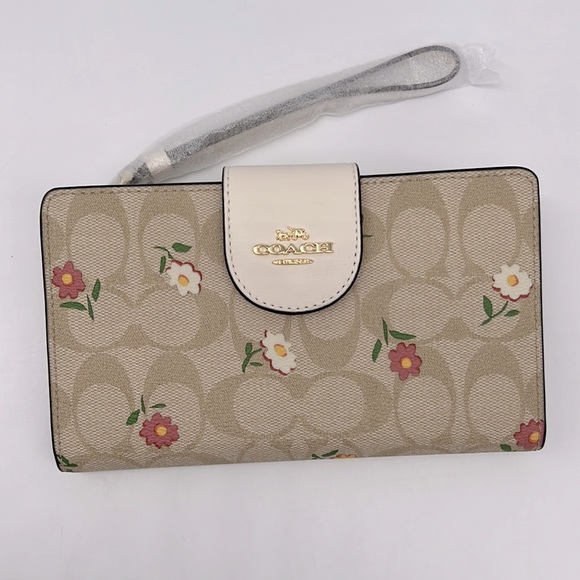 Coach Tech Wallet In Signature Canvas With Nostalgic Ditsy Print - Picture 2 of 15